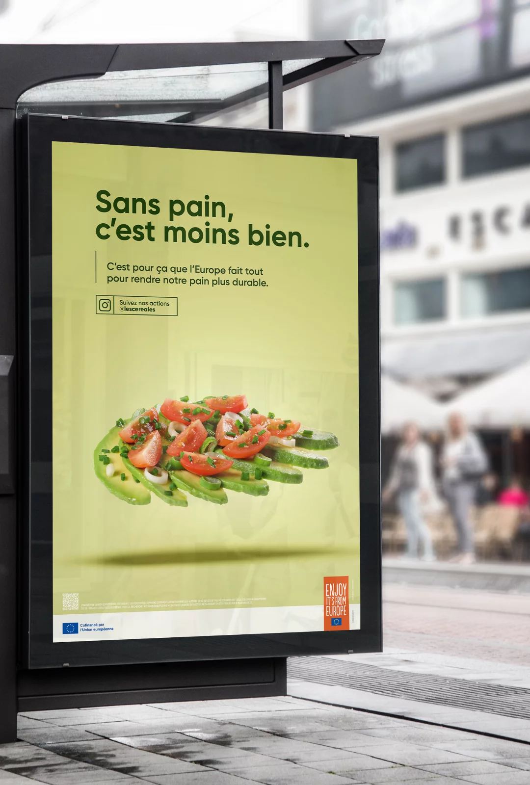 Affichage de la campagne Intercéréales « Sans pain, c'est moins bien ».