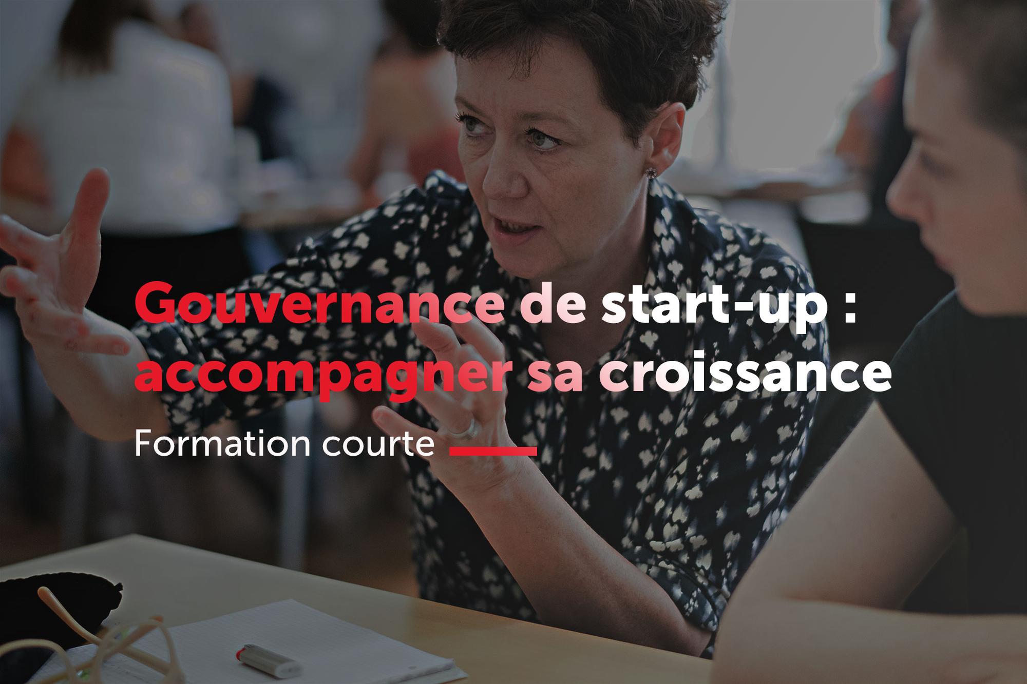 Couverture du programme court « Gouvernance de start-up » dans la déclinaison de marque Sciences Po.